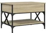 vidaXL Couchtisch Sonoma-Eiche 70x50x50 cm Holzwerkstoff und Metall