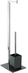 MSV Bad Serie "SYDNEY" Stand WC Garnitur aus Edelstahl und Glas mit...