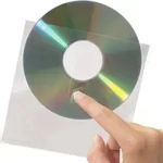 3L CD/DVD-Tasche mit Griffloch 127x127mm selbstklebend transparent VE=100 St&uuml;ck