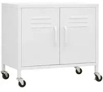 vidaXL Lagerschrank Wei&szlig; 60x35x56 cm Stahl