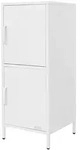 ML-Design Aktenschrank aus Stahl, Wei&szlig;, 40&times;101,5&times;40 cm, B&uuml;roschrank mit 2...