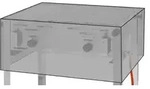 HENDI Schutzh&uuml;lle Grill-/Roast-Master Maxi 154717 + 154878, 720x560x(H)360mm