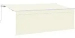vidaXL Markise mit Sichtschutz Creme 350 x 200 x 120 cm