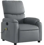 vidaXL Massagesessel Relaxsessel Grau Kunstleder
