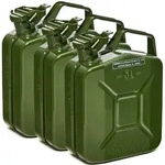 BW&reg; Kraftstoffkanister Metall Benzinkanister 3x 5 Liter - Olivgr&uuml;n - RAL 6003...