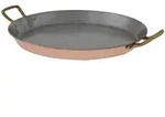 Paellapfanne, Kupferpfanne f&uuml;r Paella - aus Kupfer und Zinn, 40cm