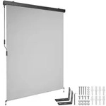 tectake Senkrechtmarkise Eloise mit 2 Wandhaltern - 140 x 250 cm hellgrau