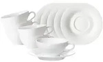 Ritzenhoff & Breker Ostfriese Teetasse mit Untertasse 100 ml 6er Set - Wei&szlig;