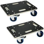 ECD Germany 2er Set Transportroller 35x50 cm mit Feststellbremse, bis 800 kg,