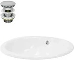 LuxeBath ML-Design Einbauwaschbecken Keramik Wei&szlig; gl&auml;nzend 49&times;40,5&times;19,5 cm,...