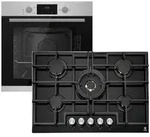 GaslineGB850-FIX Einbau Gasherdset Autark mit Einbaubackofen Gasherd Umluft 69 Liter