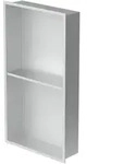 LuxeBath Duschnische 2 Ebenen 30x60 cm Silber aus Edelstahl Wandnische...