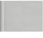 Hellgrauer Balkonschirm 75 x 800 cm, Modell Ventoux Garden aus 100 % Polyester Oxford