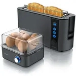 Arendo Fr&uuml;hst&uuml;cks-Set, Eierkocher EIGHTCOOK, 2-Scheiben Langschlitz Toaster,...
