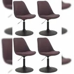CLP 4er Set Esszimmerst&uuml;hle Maverick Stoff braun/schwarz