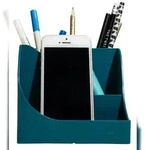 Exacompta 69528D 4x Stiftek&ouml;cher Pen Wave, Neo Deco - Bleu canard