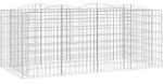 vidaXL Gabionen-Hochbeet mit Hochbogen 200x100x100 cm Verzinktes Eisen
