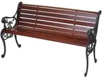 PROREGAL Gartenbank | HxBxT 72x125x37cm | Sitzbank Parkbank Holzbank | 2-Sitzer