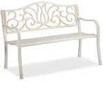 Relaxdays Gartenbank Antik f&uuml;r 2 Personen, Balkon, Terrasse, Metallbank HBT
