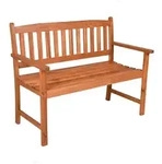 DELUKE Gartenbank TORBEN 2-Sitzer - 110cm Breit, Akazie, Natur | Terrassenbank