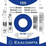Exacompta 10500SE 40x Karteikarten blanko DIN A7 100 St eingeschwei&szlig;t - Wei&szlig;