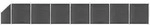 vidaXL Zaunelement Set WPC 1311x(105-186) cm Schwarz