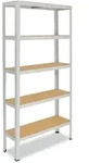 shelfplaza OFFICE 180x120x60 cm Schwerlastregal in lichtgrau mit 5 B&ouml;den und...