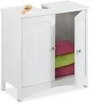 Relaxdays Waschbeckenunterschrank mit 2 T&uuml;ren, HxBxT: 60 x 60 x 31 cm, aus MDF,