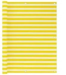 vidaXL Balkon-Sichtschutz Gelb und Wei&szlig; 120x600 cm HDPE