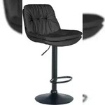 CLP Barhocker Laurel Kunstleder schwarz/Metall matt schwarz