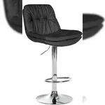 CLP Barhocker Laurel Kunstleder schwarz/Metall in Chromoptik