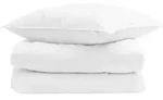 vidaXL Sommerdecke mit Kissen 2 pcs Wei&szlig; Daunenfeder