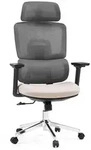 B&uuml;rostuhl / Drehstuhl Ergomy Pro Netzstoff / Sitz Stoff dunkelgrau / beige hjh