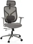 B&uuml;rostuhl / Chefsessel CASSILIS W Sitz Stoff / R&uuml;cken Netz grau hjh OFFICE