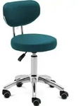 physa Rollhocker mit R&uuml;ckenlehne - 46 - 60 cm - 150 kg - t&uuml;rkis