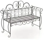DELUKE Gartenbank LENAR - Metall Bronze 128x46x94 cm | Metallbank Garten 2...