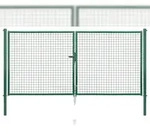 Alberts 604240 Wellengitter-Doppeltor, verzinkt gr&uuml;n, Pfosten 60 mm, H&ouml;he 150...