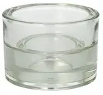 Papstar 6 Kerzenhalter Glas &Oslash; 8,2 cm &middot; 5,7 cm klar "2in1" f&uuml;r Teelichte und
