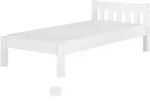 Erst-Holz Einzelbett Kiefer wei&szlig; 90x200 Futon Bettrahmen Bettgestell Matratze