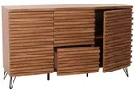Mendler Sideboard HWC-M49, Schrank Kommode Highboard, 3D-Design Stauf&auml;cher, MDF