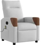 vidaXL Massagesessel Elektrisch Wolkengrau Stoff