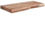Wandregal FineBuy Baumkante Akazie Holz Schweberegal Regal Massiv H&auml;ngeregal