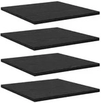 vidaXL Regalbrett 4 pcs Schwarz 40 x 40 x 1.5 cm Holzwerkstoff