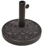 DELUKE Sonnenschirmst&auml;nder POTI 12kg Kunststoff Schwarz 33x38x38cm