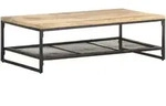 vidaXL Couchtisch 110x60x35 cm : Material - Mango Massivholz