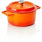 WAS Germany - Cocotte Lava, &Oslash; 16,5 cm, orange, Gusseisen emailliert