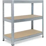 shelfplaza PRO 90x75x50 cm Schwerlastregal in verzinkt mit 3 B&ouml;den und 200 kg