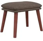 vidaXL Fu&szlig;hocker Taupe 45x29,5x35 cm Stoff