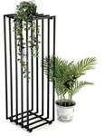 DanDiBo Blumenst&auml;nder Metall Schwarz Eckig 96609 Pflanzenst&auml;nder Beistelltisch