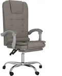 vidaXL B&uuml;rostuhl mit Massagefunktion Taupe Stoff